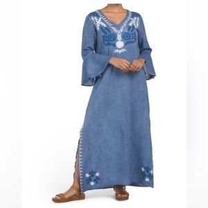 DEBBIE KATZ
Embroidered Maxi Tunic Cover-Up